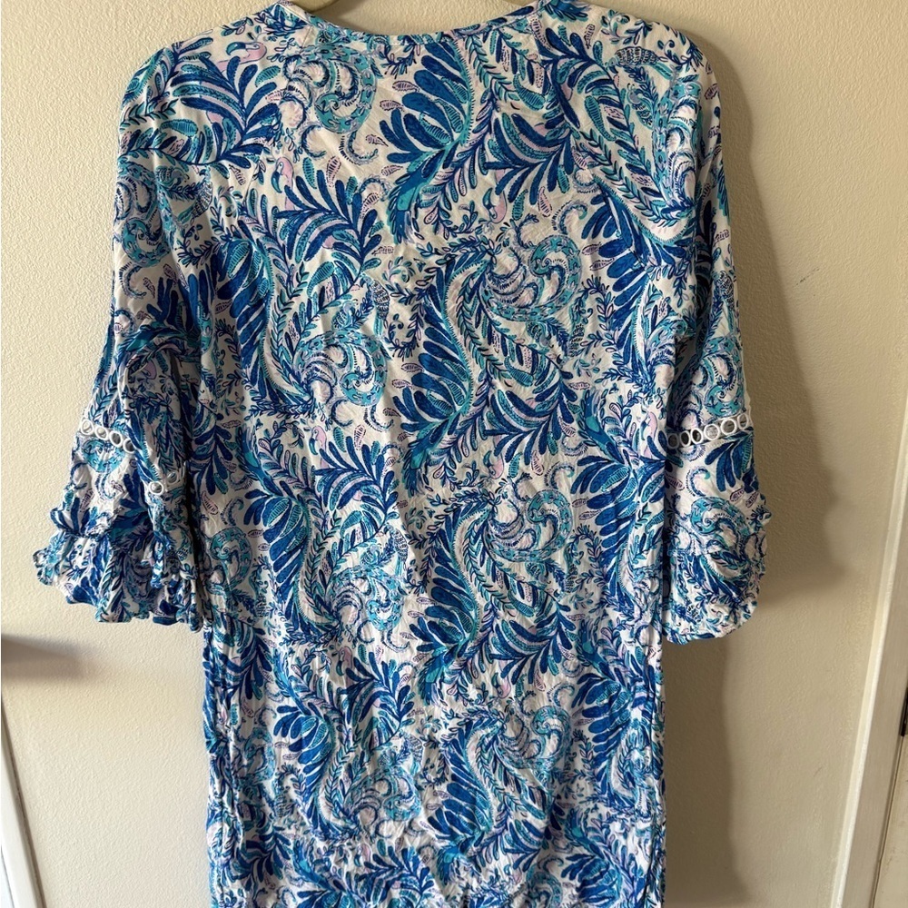 Lilly Pulitzer Vibrant Blue and White Floral Dress - Picture 6 of 7